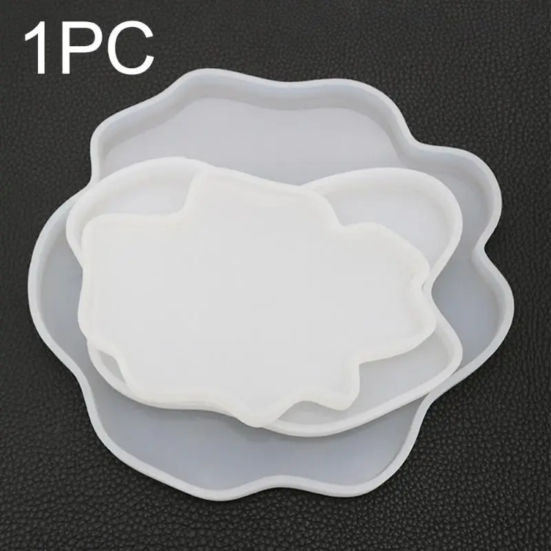

Cup Tray DIY Silicone Mold Accessories Transparent Irregular Reusable Jewelry Making Ornaments Coaster Art Pendant Decorative