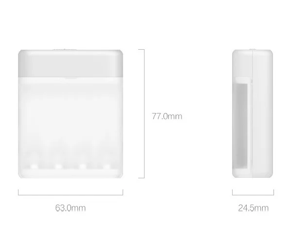 only charger 4 шт./лот ZMI ZI7 ZI5 AAA AA 700mAh 1800mAh 1,2 V перезаряжаемый Ni-MH аккумулятор ZIM power Bank - Цвет: only charger