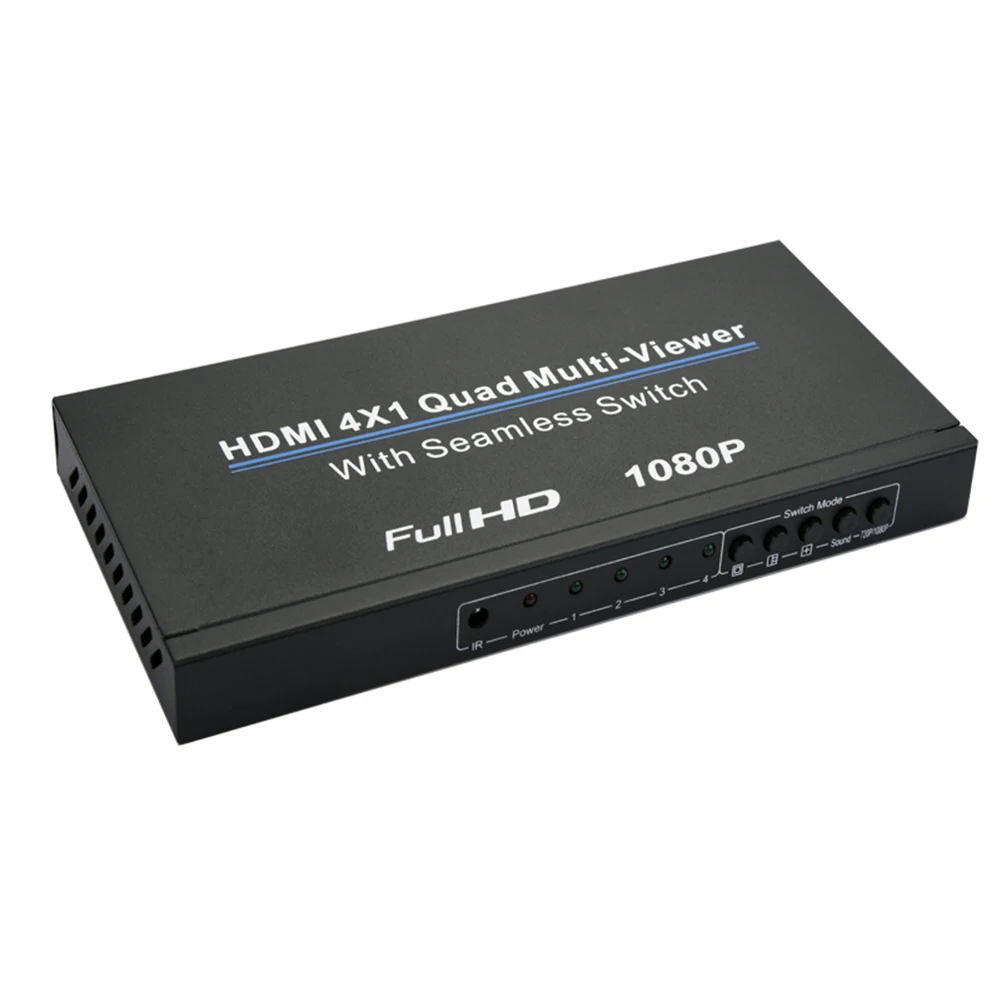 HDMI 4x1 переключатель Quad Multi Viewer сплиттер с бесшовным переключателем HD видео 1080P для