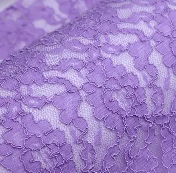 145 см широкая одежда для платья кружевная ткань 5 цветов - Цвет: Purple