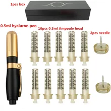 0,5 мл высокое давление гиалуроновой кислоты ручка высокой плотности металла для против морщин подъема губ гиалурон пистолет распылитель шприц-ручка