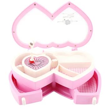 

Classic Rotating Dancer Music Box Clockwork Hand Crank Music Box Women Jewelry Boxes Necklace Ring Storage Organizer Drawer