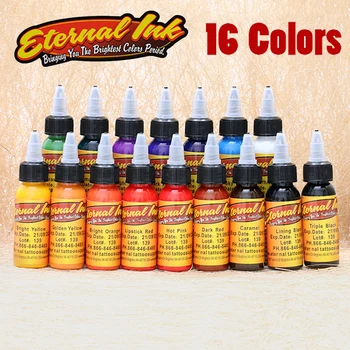 

Advanced 16Pcs/Lot Microblading Tattoo Ink Set Permanent Permanent Makeup Pigment 30ml Ink for Body Paint,tattoo Art