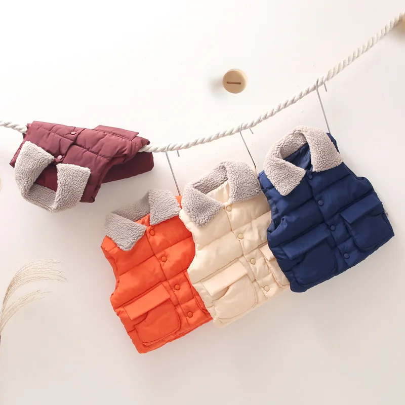 Baby Vest Boys Kids Vest Waistcoat Toddler Winter Clothing Jackets for Girls Children's Coat Warm Outwear Parka 3 4 5 6 8