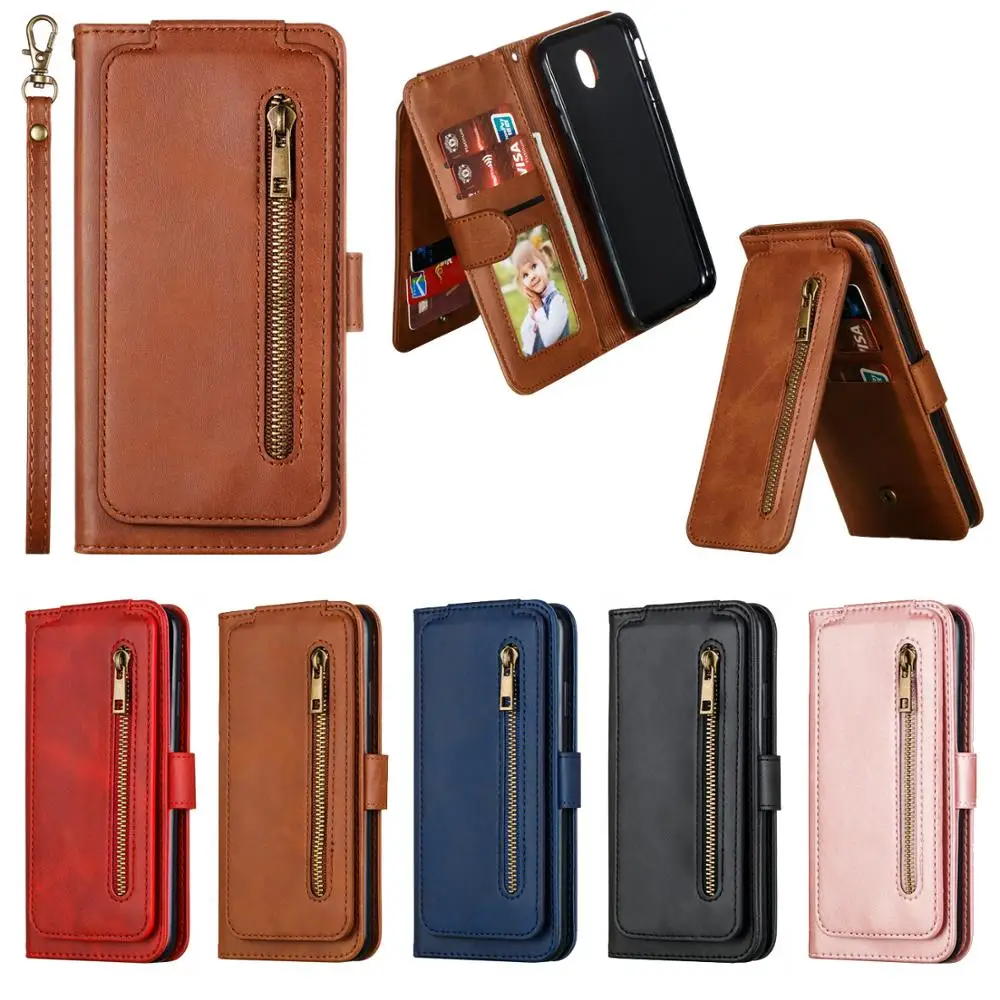 

Flip Wallet For Samsung Galaxy J7 J5 J3 2017 Note 8 9 10 Pro Zipper Leather Case Card Slot Stand Cover Mobile Phone Bag