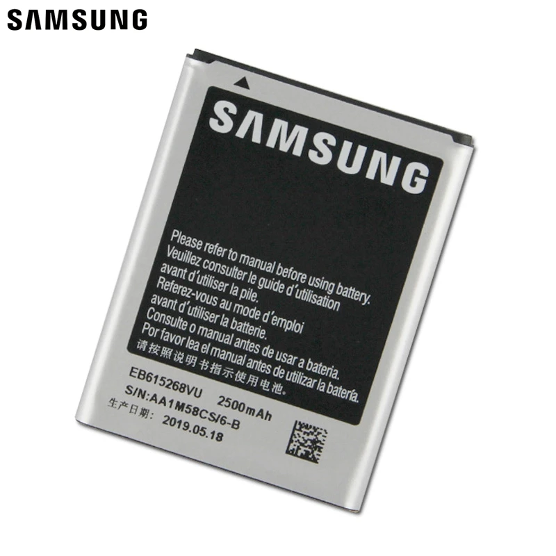 Оригинальная сменная батарея samsung EB615268VU Для samsung GALAXY Note I9220 N7000 I889, аутентичная батарея телефона 2500 мАч