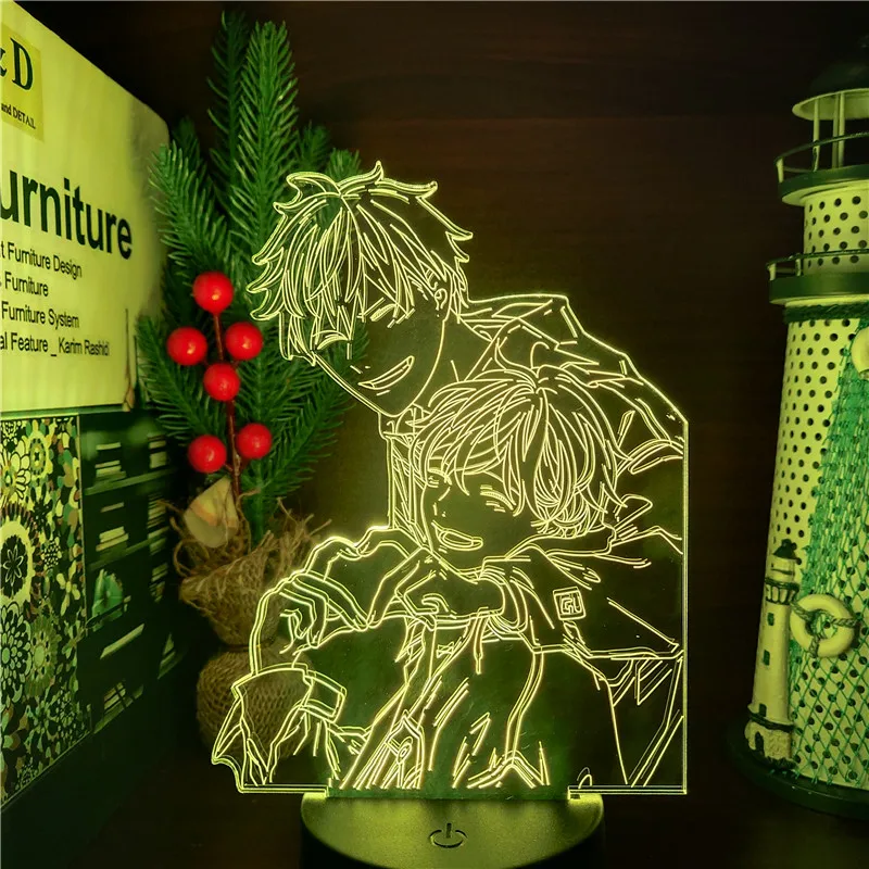 Светодиодный светильник для аниме Mafuyu и Uenoyama 3D ночник 7 цветов визуальная
