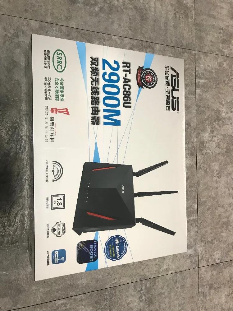 ASUS RT-AC86U Топ-10 самых лучших Беспроводной маршрутизатор AC2900 802.11AC MU-MIMO Wi-Fi двухдиапазонный 2,4 ГГц/5 ГГц 1600 Мбит/с 4 порт Gigabit