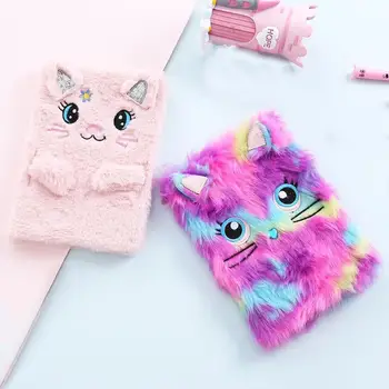 

Plush Cartoon Cute Diary Book Notebook Notepad Paper High Quality Student Note Pad Book Memo Sketch Pad Stationery Gift