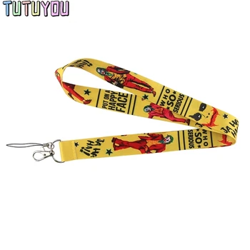 

PC1236 Wholesale 20pcs/lot Movie Character Clown Painting Art Key Chain Lanyard Neck Strap for Phone ID Card Creative Lanyards