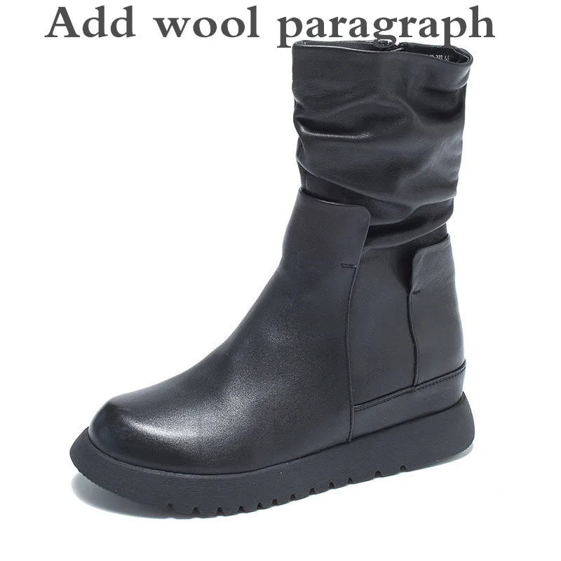 

Original handmade boots in the whole skin 2019 autumn and winter single boots casual leather women's boots