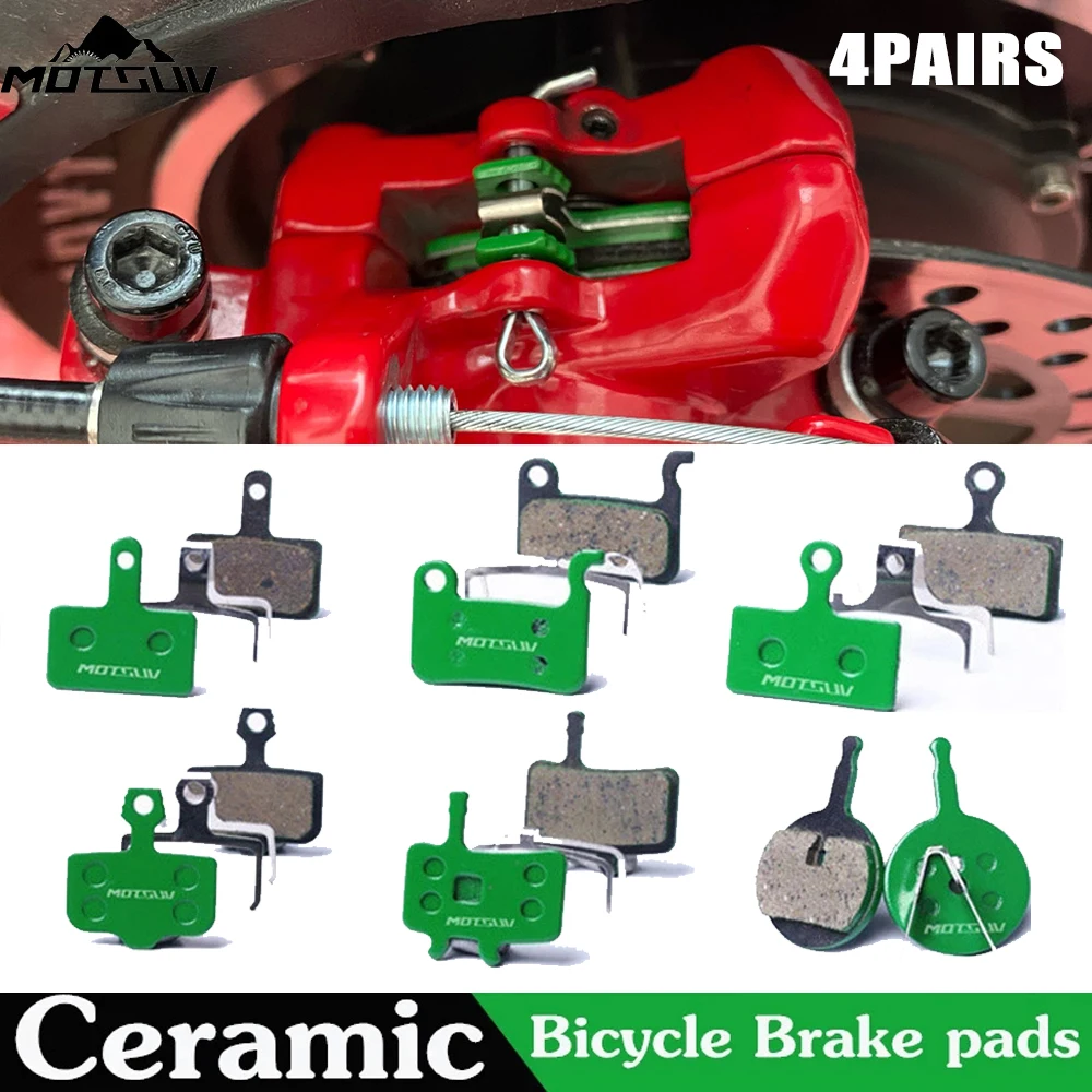 MOTSUV 4 Pair (8pcs) MTB Bicycle Hydraulic Disc Ceramics Brake Pads For SHIMANO SRAM AVID HAYES Cycling Bike Part Accessories | Спорт и