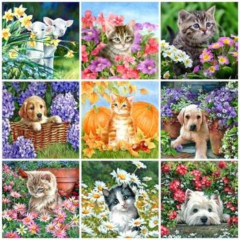 

EverShine Diamond Painting Cross Stitch Diamond Embroidery Animals Picture Rhinestones Dog Handmade Hobby Art Home Decor