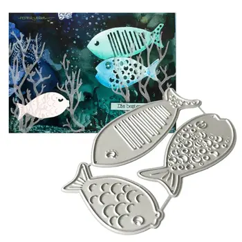 

Fish Metal Cutting Dies Stencil Scrapbooking DIY Album Stamp Paper Card Embossing Decor Craft New For 2020
