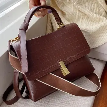 

Vintage Fashion Female Large Tote Bag 2019 New Quality Leather Women's Designer Handbag Crocodile pattern Shoulder Messenger Bag