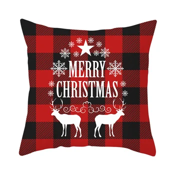 

Decorative Christmas Cushion Cover Red Home Decor Sofa Pillow Case Cover Seat Car Throw Pillowcase Christmas Decoration For Home