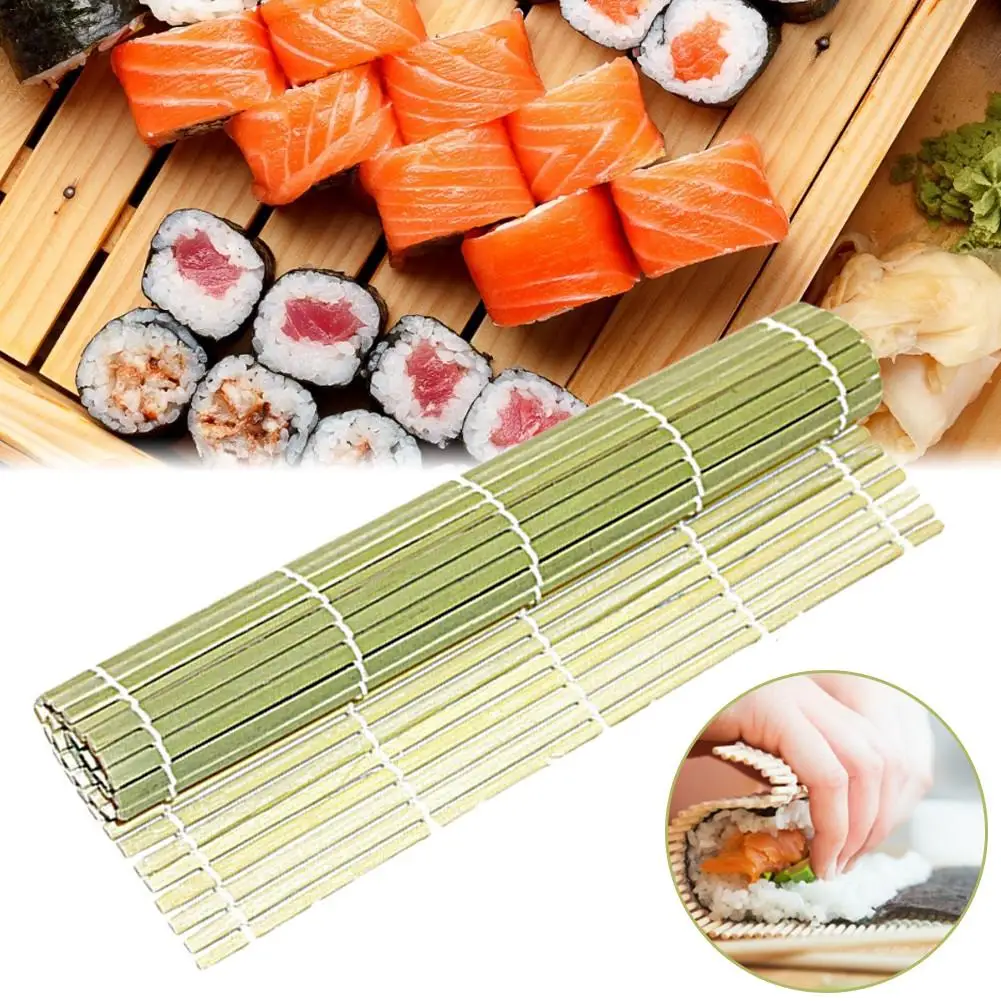 cheap 27*27cm Bamboo Sushi Rolling Mat Safe To Use Kitchen Utensils Cooking Accessories For Home Hotel