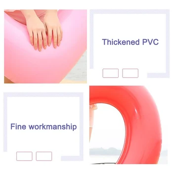 

Heart Shape Swimming Ring Giant Inflatable Swim Sea Water Float Raft Toy SEC88