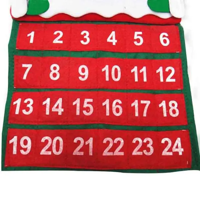 Santa Claus Christmas Advent Calendar Countdown Xmas Decor Non-woven Fabric SEP99