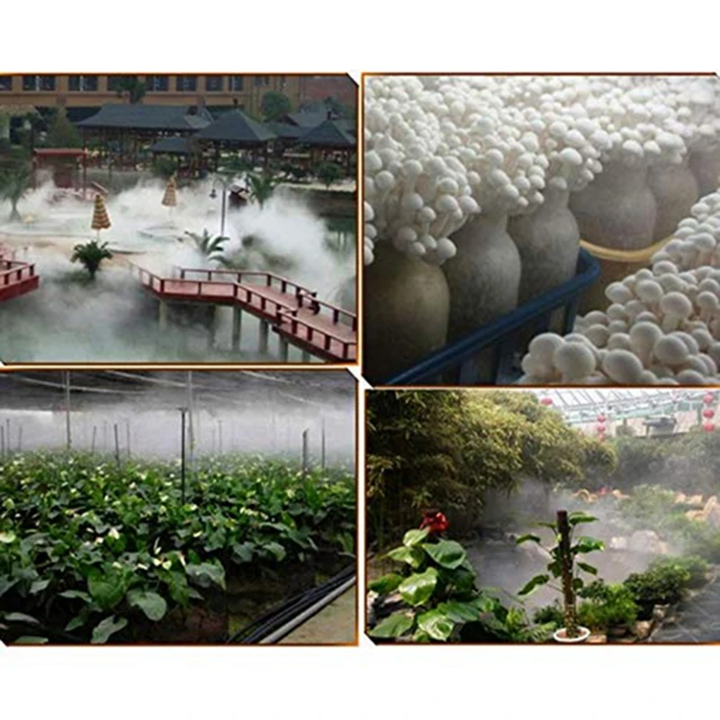 10 Head Fog Machine Mist Maker Industrial Humidifier Ultrasonic Spray Water Fountain Pond Atomizer Without Power Supply