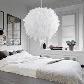 

Household Romantic Feather Chandelier Home Improvement For Home Decorations Accessories Nordic Unique White Feather Chandelier