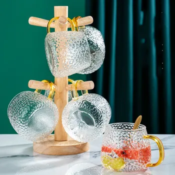 

Glass Cup Household Water Cup Milk Cup Heat-resistant Color Green Tea Cup Beer Cup Tea Cup Ins Wind Set