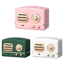 Retro radyo şekli büyük kapasiteli taşınabilir masaüstü hava nemlendirici USB Mist Maker aromalı uçucu yağ difüzör ev araba için