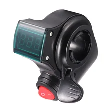 AOZBZ Thumb Accelerator Электрический велосипед ручка бар вольтметр ЖК-дисплей мотоцикл Скутер E-Bike Thumb Дроссельный ускоритель