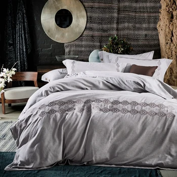 

2019 Four Paper Set Cotton Concise Solid Color Suite Sheet Quilt Cover 1.8m2.0 Meters Bedding Article