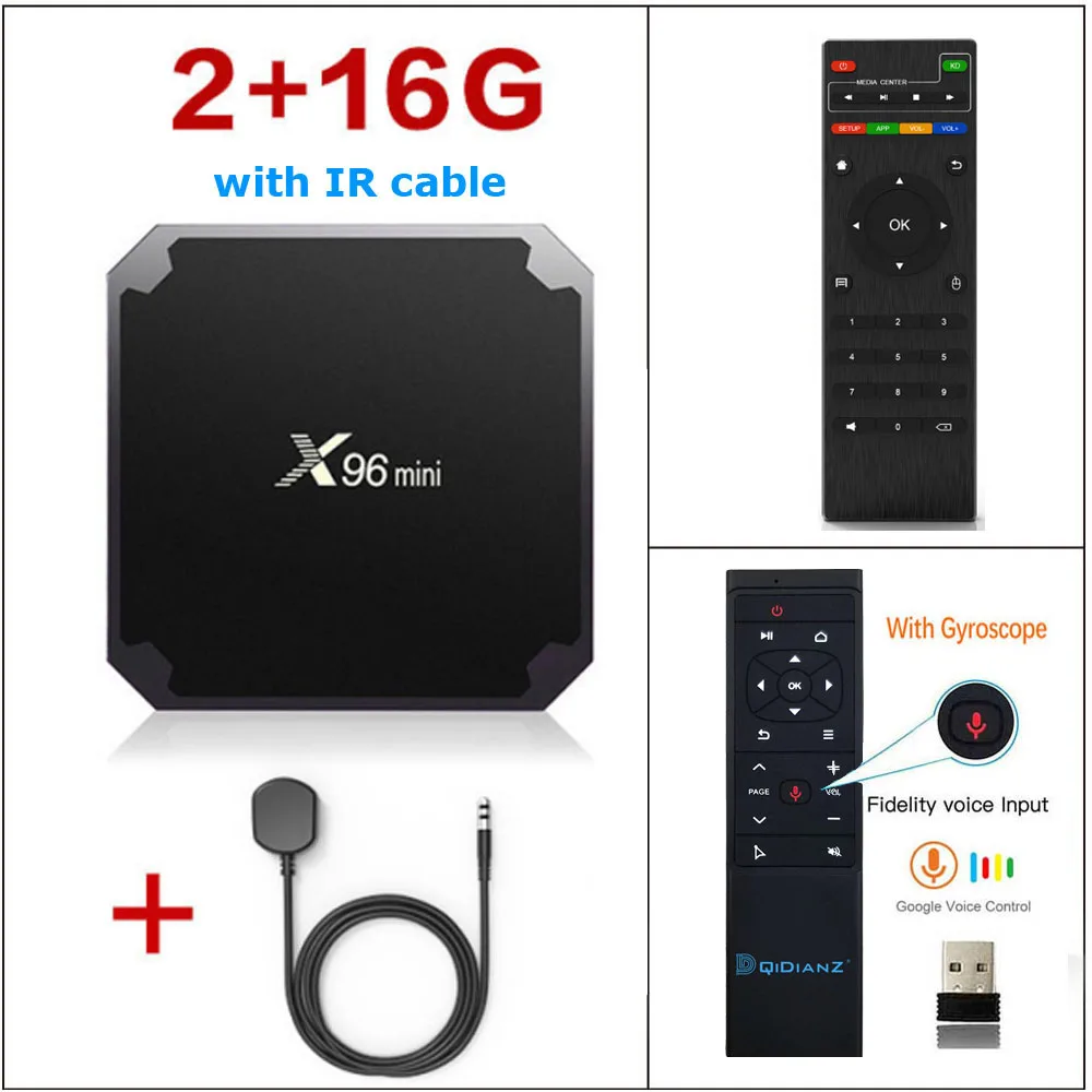 2G16G VOICE CONTROL DQiDianZ Android 9,0X96 Мини ТВ приставка 1 ГБ 8 ГБ AMLOGIC S905W четырехъядерный процессор поддержка 2,4 GWIFI H.265 X96MINI медиаплеер - Цвет: 2G16G VOICE CONTROL