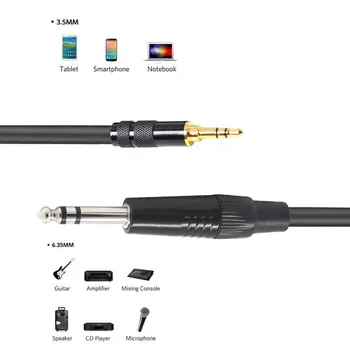 

3.5mm 1/8 Male to 6.35mm 1/4 Male TRS Stereo Audio Male-to-male PVC Earphone Gamepad Line Cord AUX Cable For PC 3FT 5FT 6FT