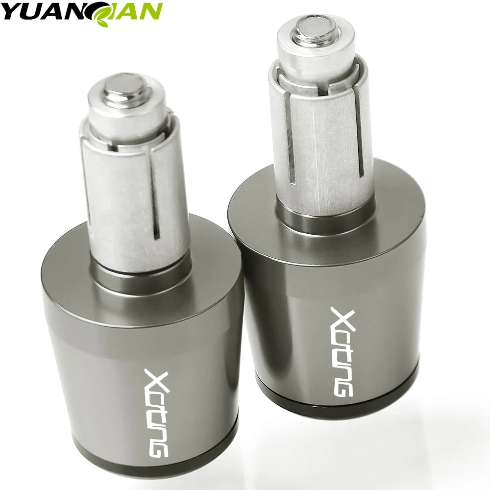 Motorcycle Accessories 7/8" 22MM Handlebar Hand Grips Handle Bar End Cap For KYMCO XCITING 250 300 350 400 400S 500 - Цвет: Gray