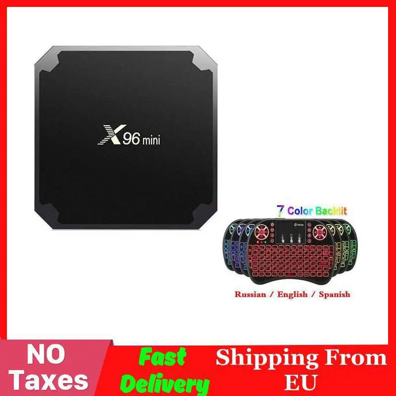 Online 2GB 16GB X96mini Smart TV BOX Android X96 mini Amlogic S905W Set top BOX Android 7.1 QuadCore 4K medie player 2,4G WiFi 1G8G