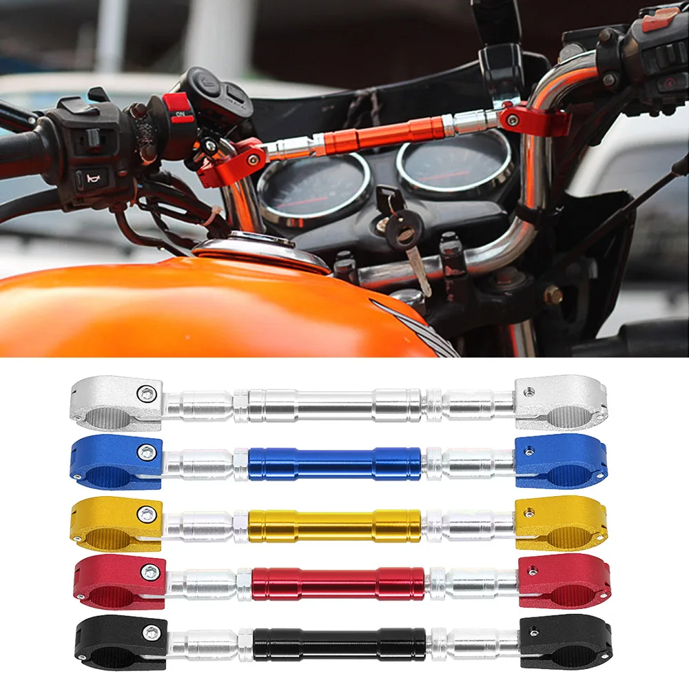 1-Set-Universal-7-8-22mm-Colorful-Aluminum-Motorcycle-Handlebar-Cross-Bar-Steering-Wheel-Strengthen-Adjustable