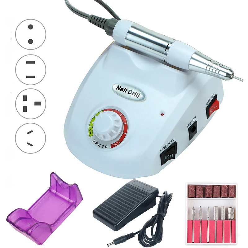 

35000/20000 RPM Electric Nail Drill Machine Left Hand Manicure Set Pedicure Kit Professional Strong Nail Gel Remover Equipment