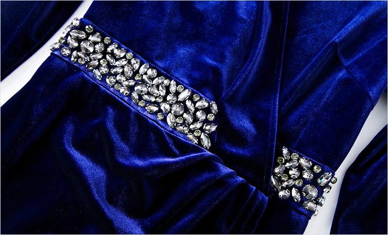 TESSCARA, женское осенне-зимнее роскошное бархатное платье с бисером, женские вечерние платья высокого качества