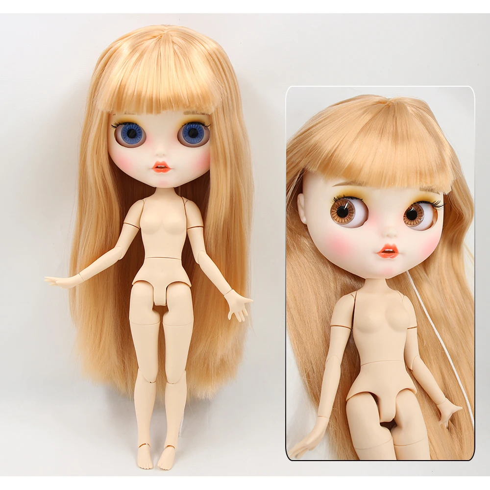 Neo Blythe Doll with Ginger Hair, White Skin, Matte Smiling Face & Custom Jointed Body 1