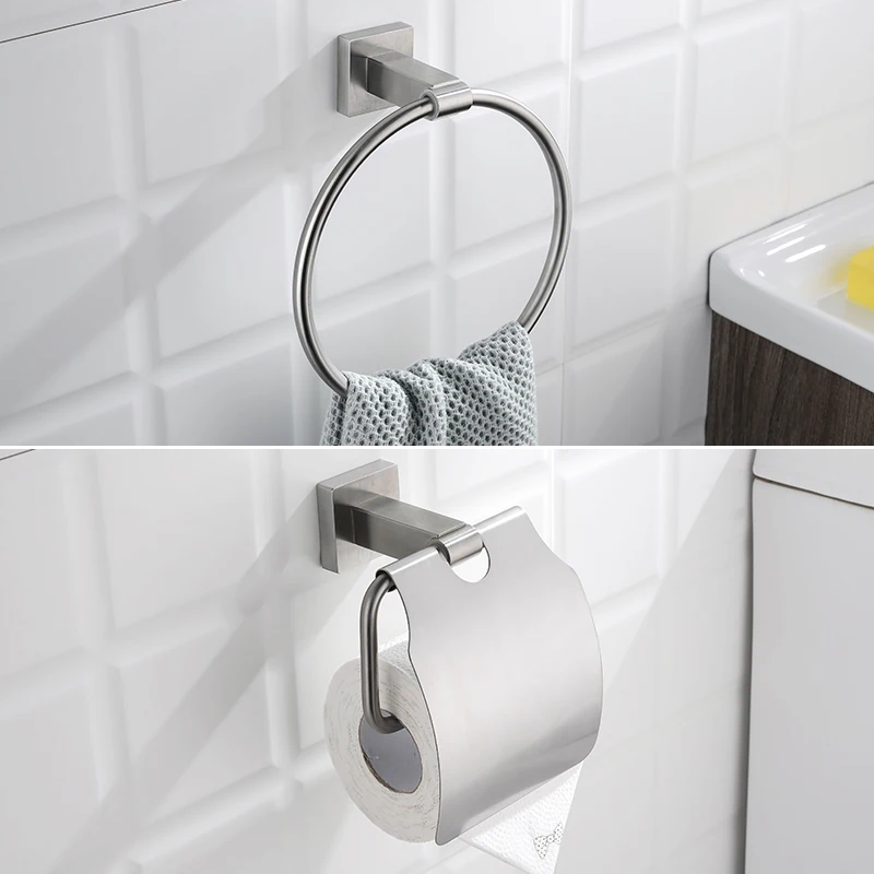 Handtuchringe, Toilettenpapierhalter, Runde Edelstahl-Badezimmer-Wandaufhänger Für Badezimmer Und Küche