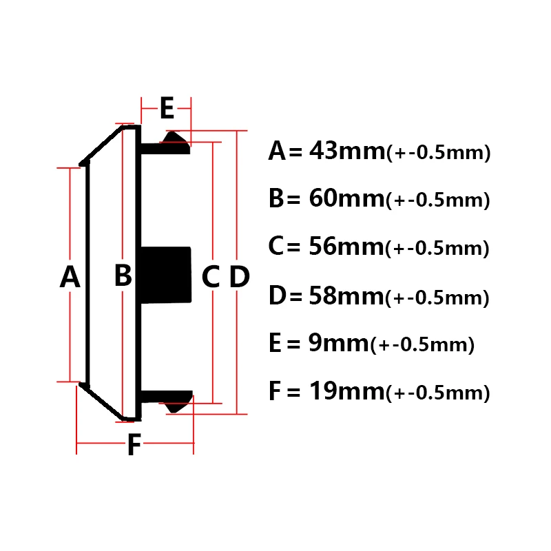 60mm para lada toyota nissan hyundai kia