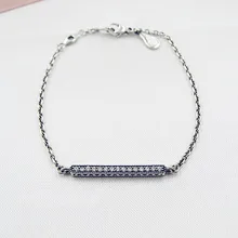 925 пробы серебряный браслет сердце любовь с кубическим цирконием звено цепи браслет подходит для женщин бисера Шарм Diy ювелирные изделия