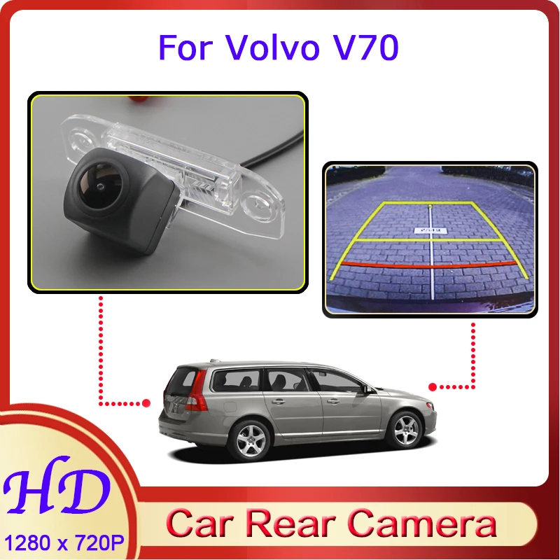 Автомобильная камера заднего вида рыбий глаз для Volvo V70 2007 ~ 2016 ночное видение HD