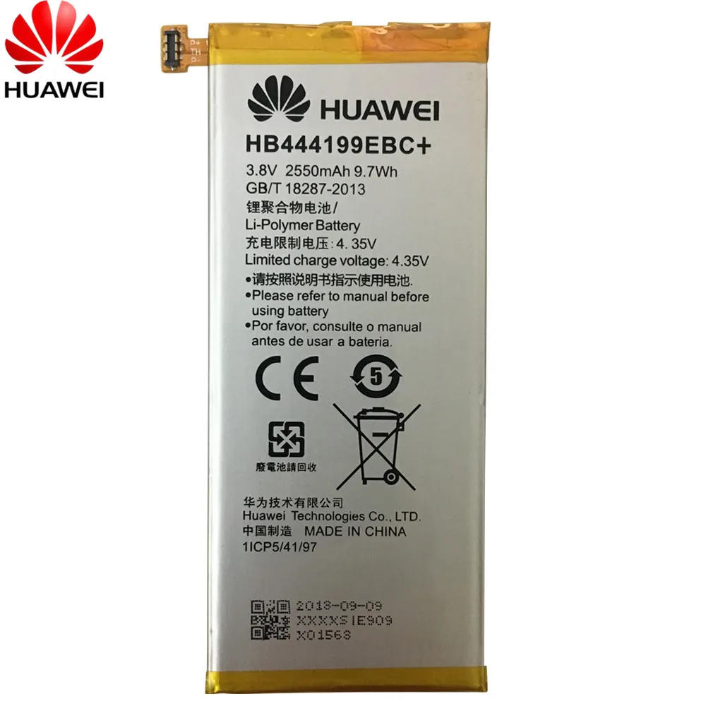 Высокое качество 2550 мА/ч, HB444199EBC Батарея для Huawei Honor 4C C8818 mп-CL00 CHM-TL00H CHM-UL00 chm-u01 G Play Mini