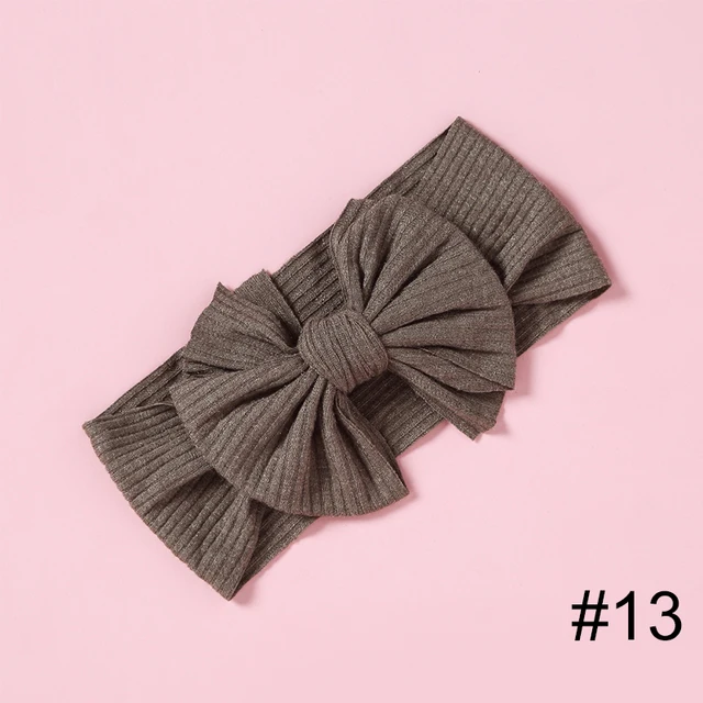 1pcs Solid Color Bowknot Baby Headband Elastic Turban Hairband Baby Girl Headbands Hair bands for Baby Girls Hair accessories 13
