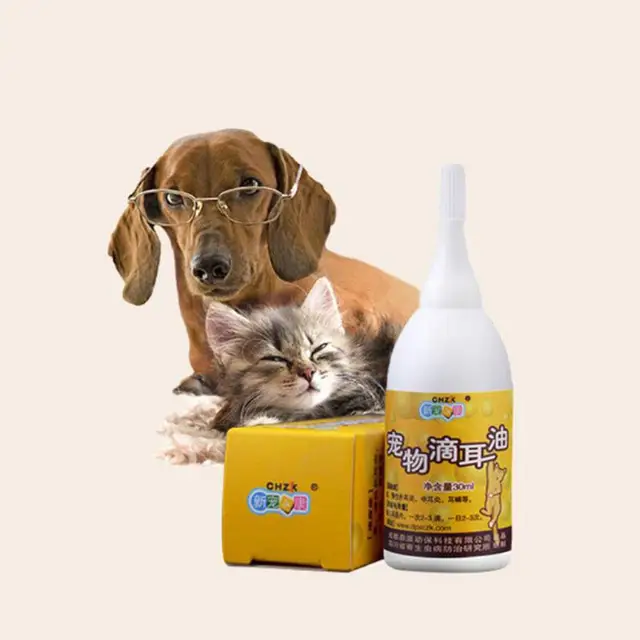 30ml Dog Ear Cleaning Prevent Mites Supplies Ear Oil Ear Drops 1