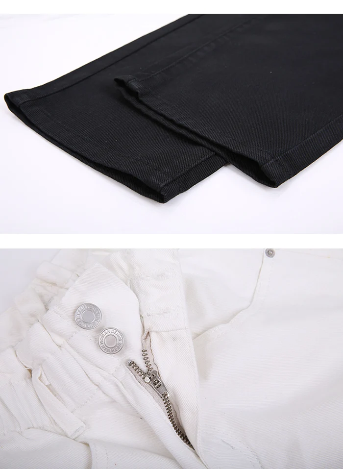 Женские шаровары из денима LEIJIJEANS, джинсы-капри на двух пуговицах с поясом на резинке и высокой посадкой, модель 9106 большого размера на осень