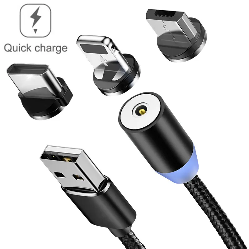 Magnetic USB Cable Type C Micro For iPhone Cables Fast Charging Samsung Edge S10 S20 Ultra A7 A8 Note 9 10 Plus | Мобильные телефоны