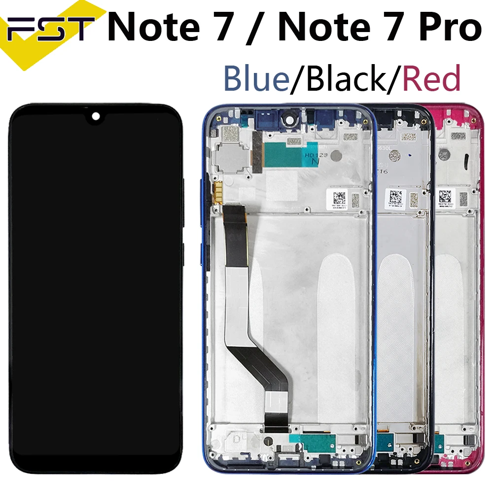 ЖК-дисплей с рамкой для Xiaomi Redmi Note 7 Pro сенсорный экран дигитайзером Note7 запасные
