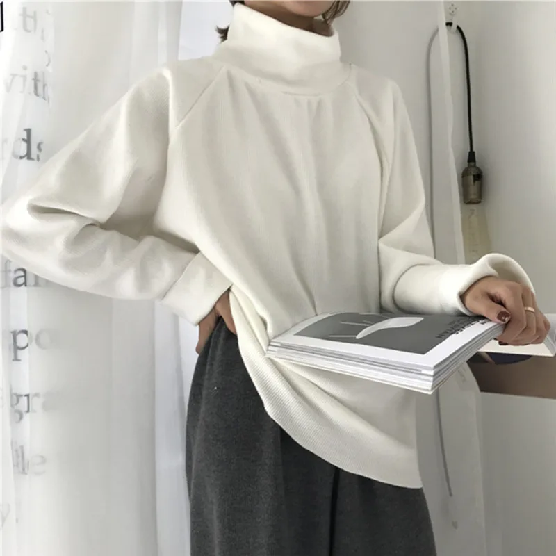 Pull Femme, осенняя Водолазка с длинным рукавом, пуловер, женский свитер,, модный однотонный свободный женский топ, Sueter Mujer, GAOKE
