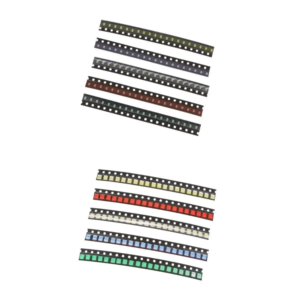 200 Pcs SMD LED Diode Lights Assorted Kit(Mini Chip for PCB DC 20mA) Super Bright Lighting Bulb Lamps Electronics Components