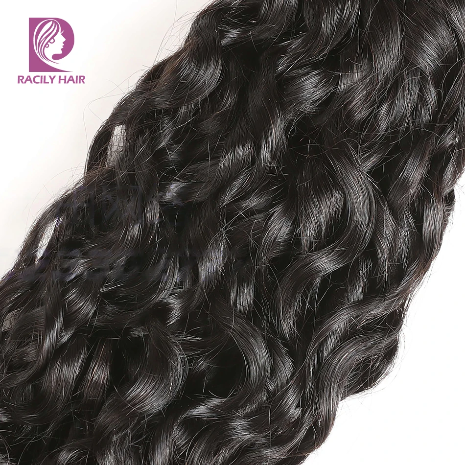 Racily волосы волнистые перуанские волосы переплетения 1/3/4 пряди Remy Пряди человеческих волос для наращивания натуральный черный 100 г/шт./Лот